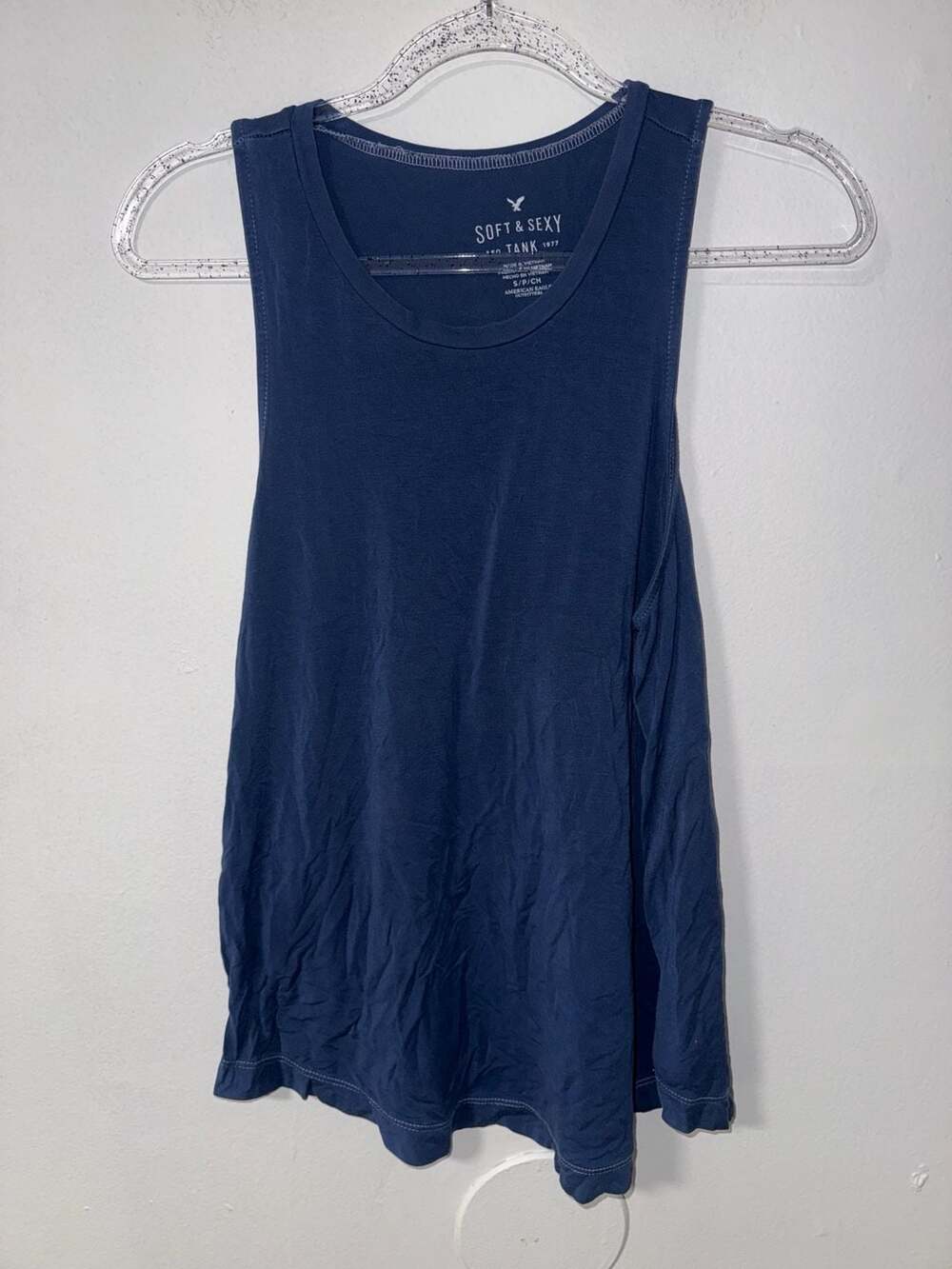 American Eagle Outfitters Soft & Sexy Tank Top Navy Blue Size S